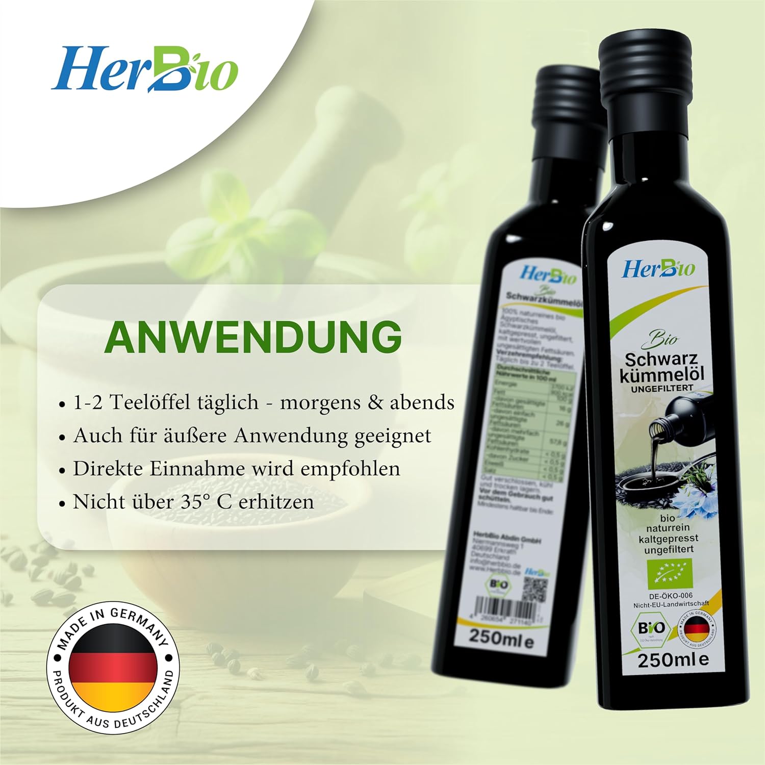 Schwarzkümmelöl100ml Bio ungefilter