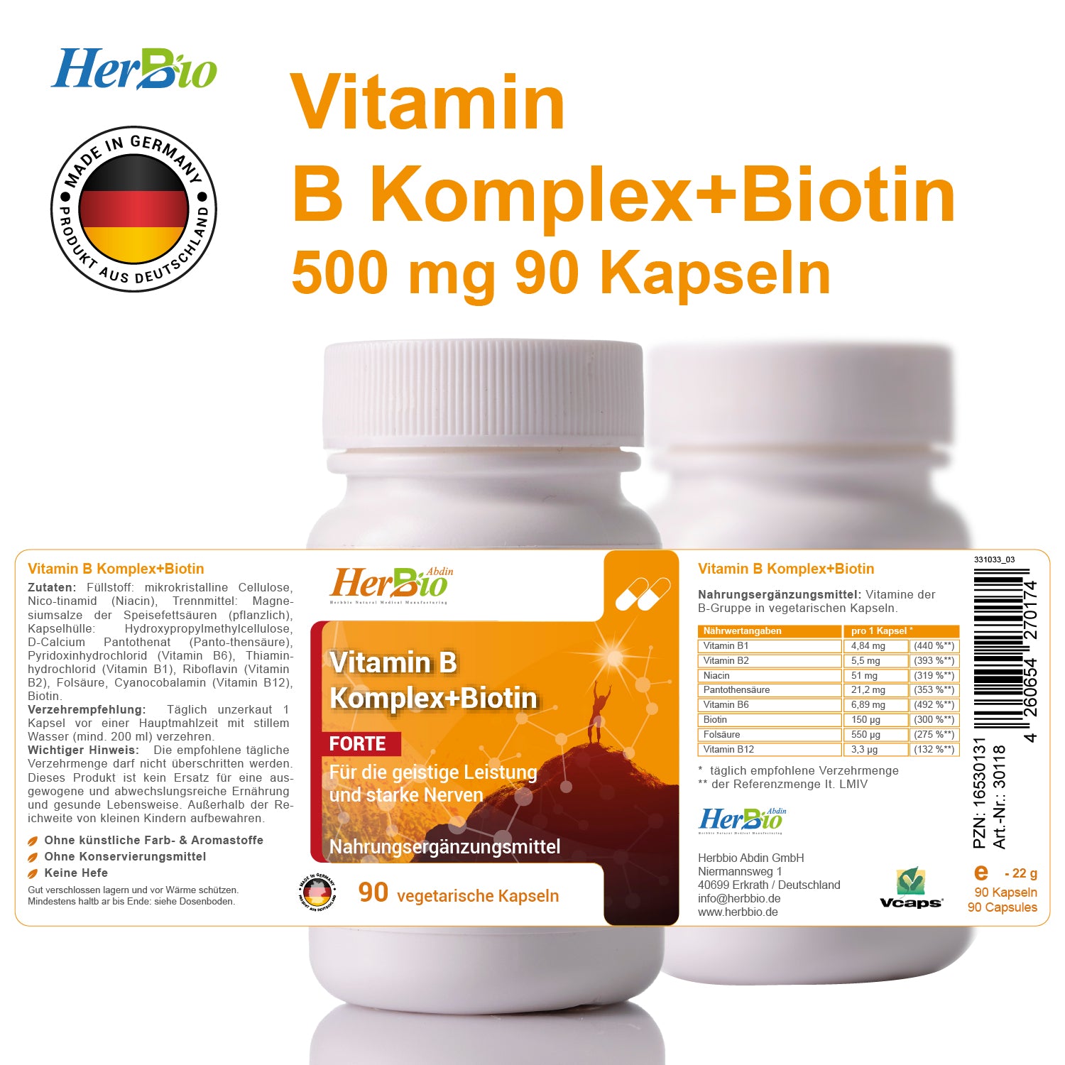 Vitamin B Komplex + Biotin FORTE