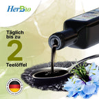 HerbBio Ägyptisches Schwarzkümmelöl kaltgepresst ungefiltert – 500ml