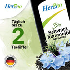 HerbBio Bio Schwarzkümmelöl kaltgepresst 250ml – reich an Thymochinon