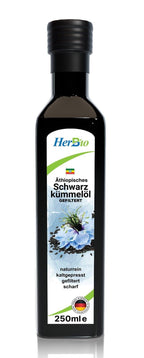 HerbBio Äthiopisches Schwarzkümmelöl gefiltert 250ml – reich an