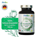 Schwarzkümmelöl 500mg Vegan – 190 Kapseln | Hochdosierte Qualität