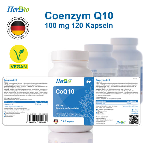 Coenzym Q10 100 mg – hochwertige Rohstoffe, geprüft in Deutschland