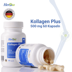 Kollagen plus 500 mg – Hochdosierte Kapseln für Haut und Haare |