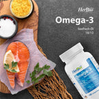 HerbBio Omega 3 Kapseln Hochdosiert – 4000mg Fischöl pro Tagesdosis |