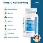 HerbBio Omega 3 Kapseln Hochdosiert – 4000mg Fischöl pro Tagesdosis |