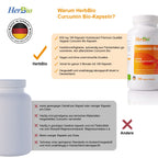 Capsules de curcumine biologique à haute dose 2 000 mg - 180 capsules végétaliennes avec 95 % de curcuminoïdes et de biopérine - Approvisionnement pour 3 mois - Testées en laboratoire et certifiées biologiques