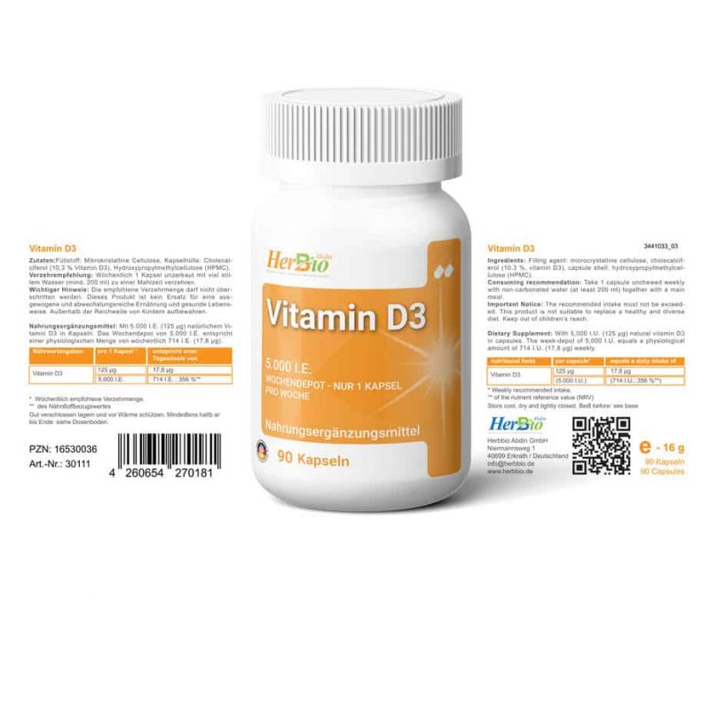 Vitamin D3 Etiket